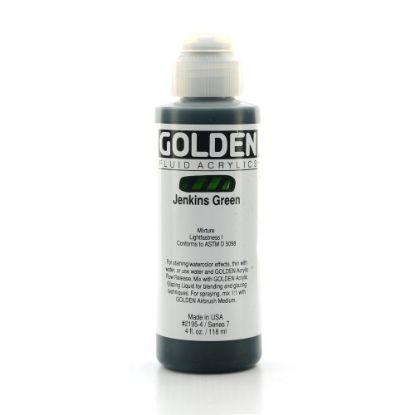 Picture of Golden Fluid Acrylic Paint, 4 Oz, Jenkins Green