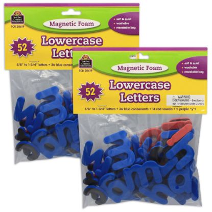 Picture of Teacher Created Resources Magnetic Foam Letters, Lowercase, Assorted Colors, Set Of 2 Packs