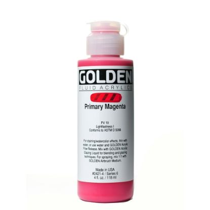 Picture of Golden Fluid Acrylic Paint, 4 Oz, Primary Magenta