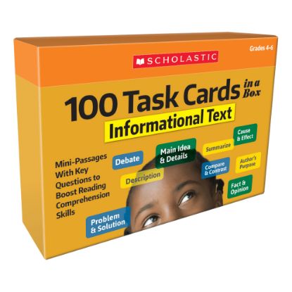 Picture of Scholastic 100 Task Cards In A Box: Informational Text Cards, Grades 4-6