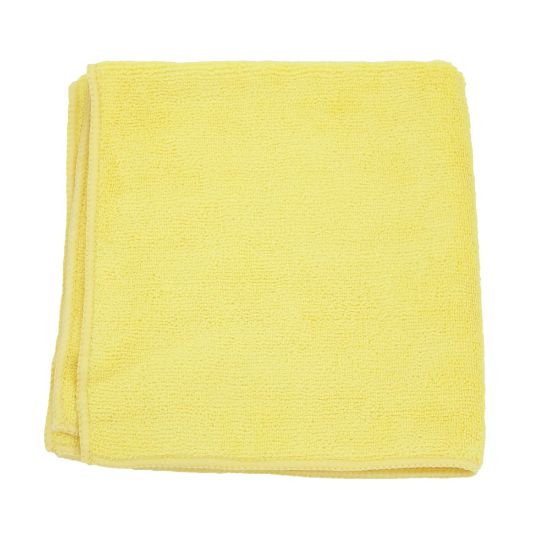 Picture of Hospeco MicroWorks Standard Microfiber Towels, 16in x 16in, Yellow, Pack Of 12 Towels