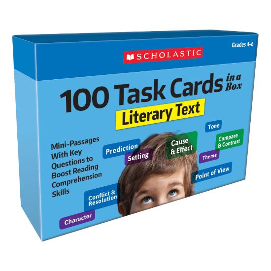 Picture of Scholastic 100 Task Cards In A Box: Literary Text Cards, Grades 4-6