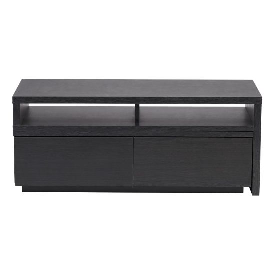 Picture of IRIS Expanding Media Stand, 16-3/16inH x 39-3/8inW x 15-5/16inD, Black Oak