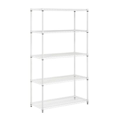 Picture of Honey-Can-Do Urban Steel Adjustable Shelving Unit, 5-Tiers, White