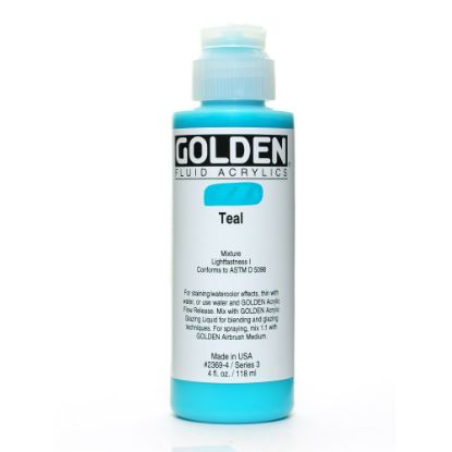 Picture of Golden Fluid Acrylic Paint, 4 Oz, Teal