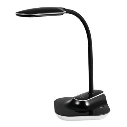 Picture of Realspace Pressler LED Desk/Clip Combination Lamp with USB Charging Port, 17inH, Black