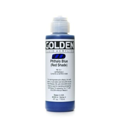 Picture of Golden Fluid Acrylic Paint, 4 Oz, Phthalo Blue/Red Shade