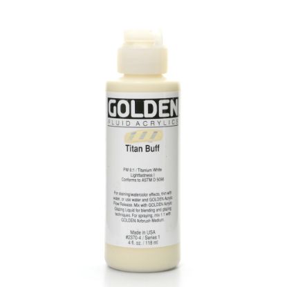 Picture of Golden Fluid Acrylic Paint, 4 Oz, Titanium Buff