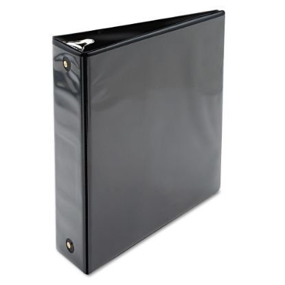 Picture of SKILCRAFT Poly 3-Ring Binder, 2in Round Rings, 66% Recycled, Black