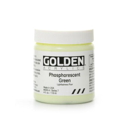 Picture of Golden Heavy Body Acrylic Paint, 4 Oz, Phosphorescent Green