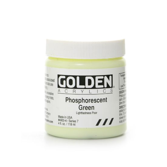 Picture of Golden Heavy Body Acrylic Paint, 4 Oz, Phosphorescent Green