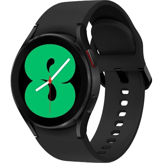 Picture of Samsung Galaxy Watch4, 40mm, Black, LTE - 16 GB - 1.50 GB Standard Memory - 1.2in - Android Wear - Bluetooth - Black - Aluminum Case - Health & Fitness - Water Resistant - LTE - IP68 Water Resistant