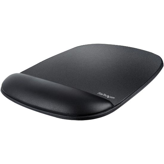 Picture of StarTech.com Mouse Pad with Hand rest, 6.7x7.1x 0.8in (17x18x2cm), Ergonomic Mouse Pad w/ Wrist Support, Non-Slip PU Base, Gel Mouse Pad