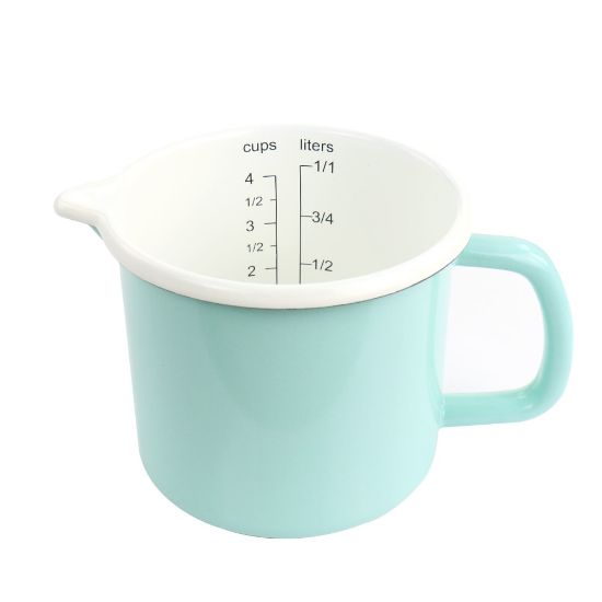 Picture of Martha Stewart Steel Measuring Cup, 8 Oz, Turquoise