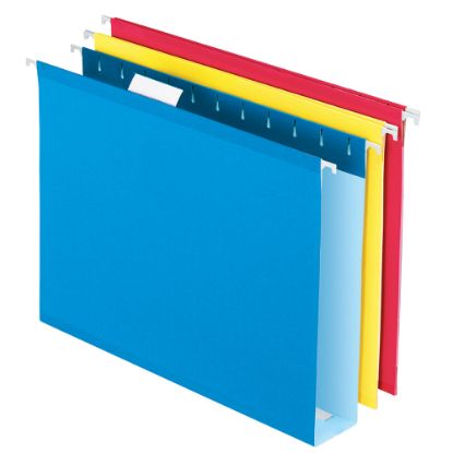 Picture of Office Depot Brand Box-Bottom Hanging File Folders, Letter Size (8-1/2in x 11in), 2in Expansion, Assorted Colors, Pack Of 12