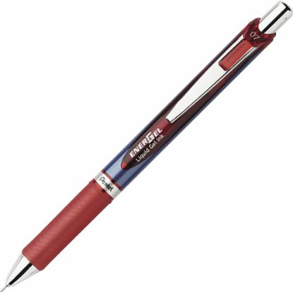 Picture of Pentel EnerGel RTX Liquid Gel Pen, Medium Point, 0.7 mm, Assorted Barrel Colors, Red Ink