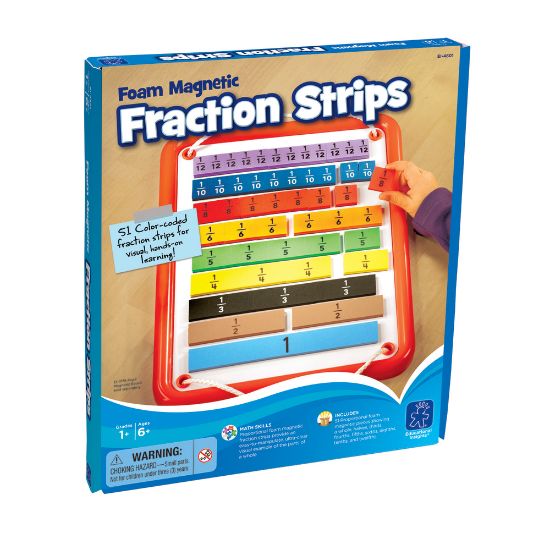 Picture of Educational Insights Foam Magnetic Fraction Strips, Multicolor, Grades 1-3, Set Of 51