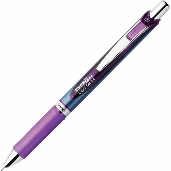 Picture of Pentel EnerGel RTX Liquid Gel Pen, Medium Point, 0.7 mm, Blue Barrel, Violet Ink