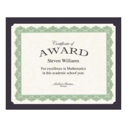 Picture of Geographics Recycled Certificate Holder - Navy - 30% Recycled - 10 / Pack