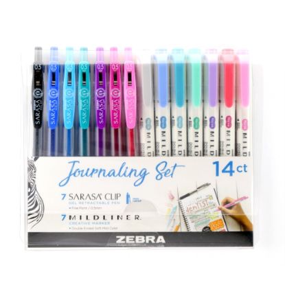 Picture of Zebra Pen SARASA/MILDLINER 12-Piece Creative Bundle Journaling Set, Assorted Sizes, Assorted Ink Colors