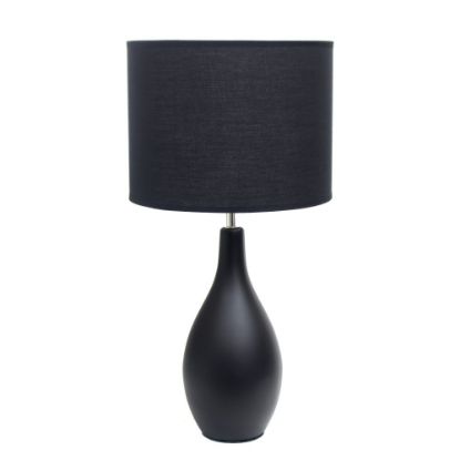 Picture of Simple Designs Bowling Pin Base Table Lamp, 19inH, Black