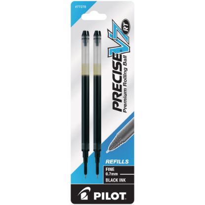 Picture of Pilot Precise Liquid Ink Retractable Rollerball Refills, V7, 0.7 mm, Fine Point, Black, Pack Of 2