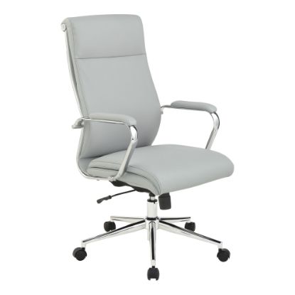 Picture of Office Star Dillon Ergonomic Antimicrobial Fabric High-Back Managers Office Chair, Steel