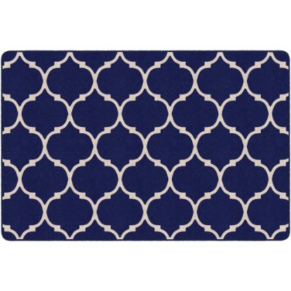 Picture of Flagship Carpets Moroccan Trellis Rectangular Rug, 72in x 108in, Blue