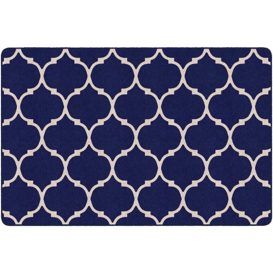 Picture of Flagship Carpets Moroccan Trellis Rectangular Rug, 72in x 108in, Blue