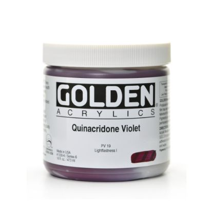 Picture of Golden Heavy Body Acrylic Paint, 16 Oz, Quinacridone Violet