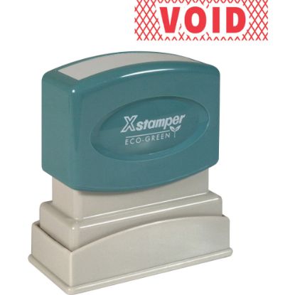 Picture of Xstamper Pre-Inked VOID One Color Title Stamp, 62% Recycled, 100000 Impressions, Red