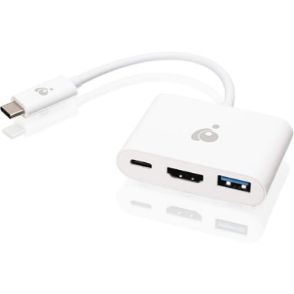 Picture of IOGEAR USB-C to Multiport HDMI / USB Adapter with PD Pass-Thru - for Notebook - USB Type C - 1 x USB Ports - HDMI - DisplayPort - Thunderbolt - Wired