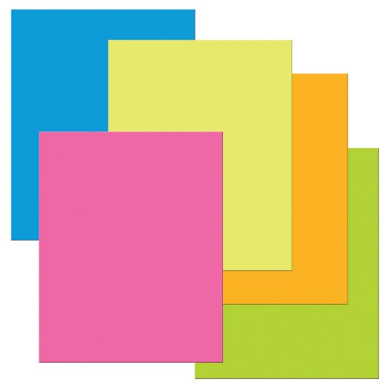 Picture of Pacon UCreate Premium Coated Poster Boards, 22in x 28in, Assorted Neon Colors, Pack Of 25 Boards