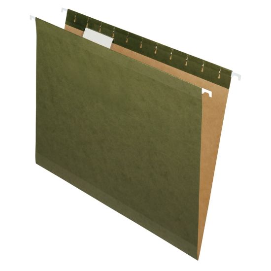 Picture of Office Depot Brand Reinforced Hanging File Folders, 8 1/2in x 11in, Letter Size, Standard Green, Pack Of 6 Folders