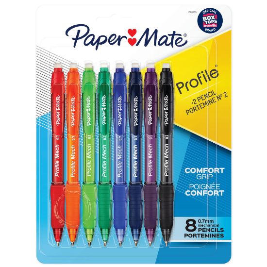 Picture of Paper Mate Mechanical Pencils, Medium Point, 0.7 mm, Assorted Colors, Pack Of 8 Pencils