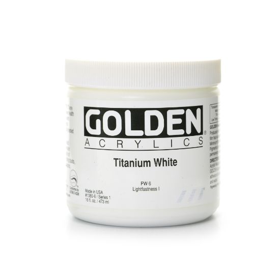 Picture of Golden Heavy Body Acrylic Paint, 16 Oz, Titanium White