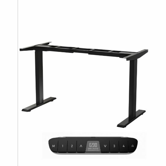 Picture of Rise Up Dual Motor Electric Standing Desk Frame with Memory Adjustable Height 27.2-45.3in Black