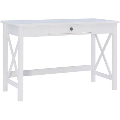 Picture of Linon Dallin 46inW Home Office Laptop Computer Desk, White