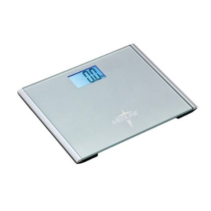 Picture of Medline Digital Step-On Scale, 1inH x 14inW x 11 7/8inD, Silver