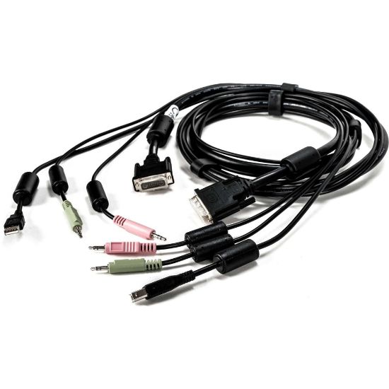 Picture of AVOCENT KVM Cable - 6 ft, Single Display, DVI-I, 1 x USB, 2 x Audio, Standard KVM cable