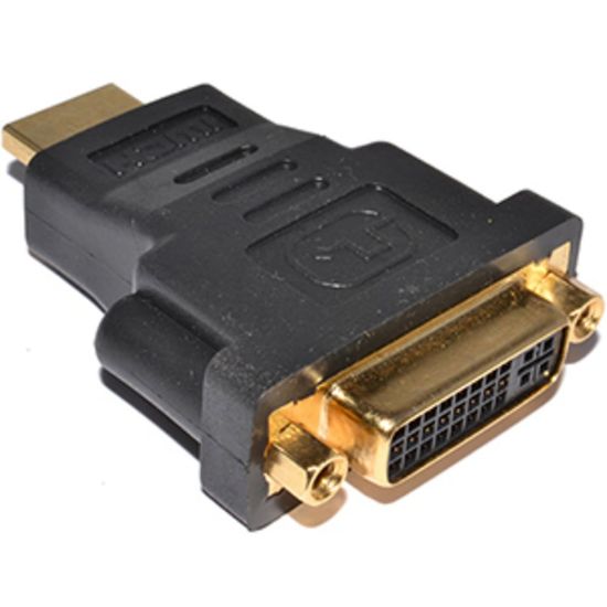 Picture of 4XEM HDMI Male To DVI-D Female Gold Plated Video Adapter - 1 Pack - 1 x HDMI Digital Audio/Video Male - 1 x DVI-D Digital Video Female - 1920 x 1200 Supported - Gold Connector - Gold Contact - Black