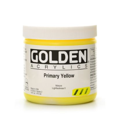 Picture of Golden Heavy Body Acrylic Paint, 16 Oz, Primary Yellow