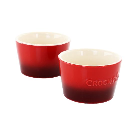 Picture of Crock-Pot Artisan 2-Piece Stoneware Ramekin Set, 8 Oz, Red