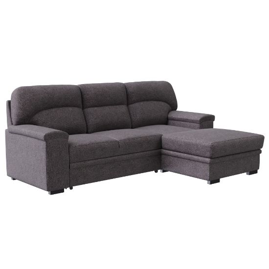 Picture of Lifestyle Solutions Serta Tennyson Convertible Sectional Sofa, 40-1/5inH x 99-4/5inW x 67-3/4inD, Ash Gray