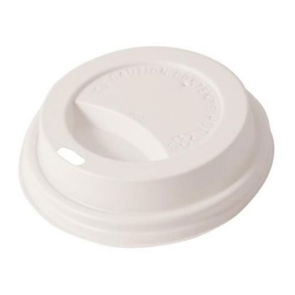 Picture of Karat Hot Cup Lids, 8 Oz, White, Pack Of 1,000 Lids