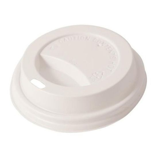 Picture of Karat Hot Cup Lids, 8 Oz, White, Pack Of 1,000 Lids