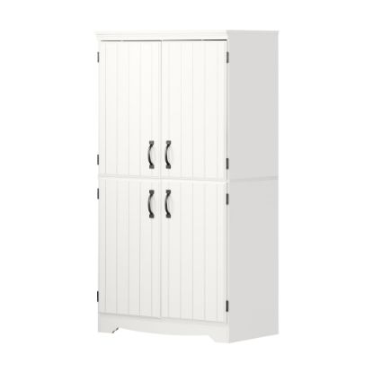 Picture of South Shore Farnel 33inW 4-Door Storage Cabinet, Pure White