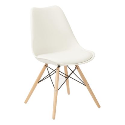 Picture of Ave Six Allen Guest Chair, White/Natural Wood