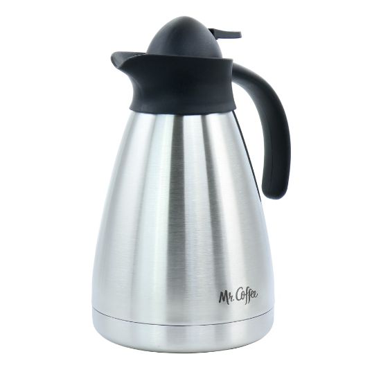 Picture of Mr. Coffee Olympia 1-Quart Insulated Stainless Steel Thermal Coffee Pot, Silver