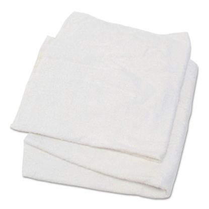 Picture of HOSPECO Woven Terry Rags, 15in x 17in, White, 25 Lb